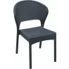 Daytona Resin Wickerlook Dining Chair Brown - Front Angled - Daytona Resin Wickerlook Dining Chair Brown - Front Angled