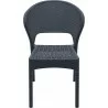 Daytona Resin Wickerlook Dining Chair Brown - Front - Daytona Resin Wickerlook Dining Chair Brown - Front