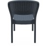 Daytona Resin Wickerlook Dining Chair Brown - Back