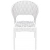 Daytona Resin Wickerlook Dining Chair White - Front