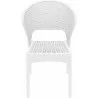 Daytona Resin Wickerlook Dining Chair White - Front - Daytona Resin Wickerlook Dining Chair White - Front