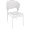 Daytona Resin Wickerlook Dining Chair White - Angled