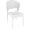 Daytona Resin Wickerlook Dining Chair White - Angled - Daytona Resin Wickerlook Dining Chair White - Angled