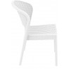 Daytona Resin Wickerlook Dining Chair White - Side