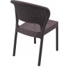 Daytona Wickerlook Square Dining Set 5 Piece with Side Chairs  - Dark Gray - Back Angled