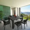 Compamia Daytona Wickerlook 7-Piece Extendable Dining Set - Dark Gray - Compamia Daytona Wickerlook 7-Piece Extendable Dining Set - Dark Gray