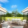 Compamia Daytona Wickerlook 9-Piece Rectangle Dining Set  - White - Compamia Daytona Wickerlook 9-Piece Rectangle Dining Set  - White