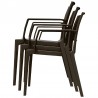 Capri Resin Dining Arm Chair - Brown - Stacked