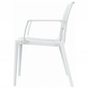 Capri Resin Dining Arm Chair - White