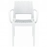 Capri Resin Dining Arm Chair - White Front
