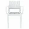 Capri Resin Dining Arm Chair - White Front - Capri Resin Dining Arm Chair - White Front