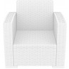 Monaco Resin Patio Club Chair with Cushion - White - Front