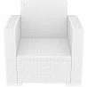 Monaco Resin Patio Club Chair with Cushion - White - Front - Monaco Resin Patio Club Chair with Cushion - White - Front