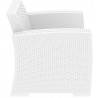 Monaco Resin Patio Club Chair with Cushion - White - Side