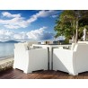 Monaco Resin Patio Club Chair with Cushion - White