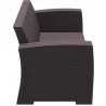 Monaco Resin Patio Loveseat with Cushion - Brown - Side - Monaco Resin Patio Loveseat with Cushion - Brown - Side
