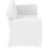 Monaco Resin Patio Loveseat with Cushion - White - Side
