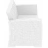 Monaco Resin Patio Loveseat with Cushion - White - Side - Monaco Resin Patio Loveseat with Cushion - White - Side