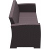 Monaco Resin Patio Sofa with Cushion - brown - Side