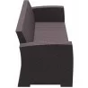 Monaco Resin Patio Sofa with Cushion - brown - Side - Monaco Resin Patio Sofa with Cushion - brown - Side