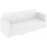 Monaco Resin Patio Sofa with Cushion - Whtie