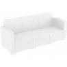 Monaco Resin Patio Sofa with Cushion - Whtie - Monaco Resin Patio Sofa with Cushion - Whtie