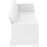 Monaco Resin Patio Sofa with Cushion - Whtie - Side