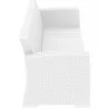 Monaco Resin Patio Sofa with Cushion - Whtie - Side - Monaco Resin Patio Sofa with Cushion - Whtie - Side