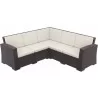 Monaco Resin Patio Sectional 5 piece Brown with Cushion - Brown - Monaco Resin Patio Sectional 5 piece Brown with Cushion - Brown