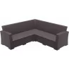 Monaco Resin Patio Sectional 5 piece Brown with Cushion - Brown - Monaco Resin Patio Sectional 5 piece Brown with Cushion - Brown