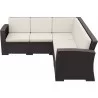 Monaco Resin Patio Sectional 5 piece Brown with Cushion - Brown - Monaco Resin Patio Sectional 5 piece Brown with Cushion - Brown