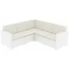 Monaco Resin Patio Sectional 5 piece Brown with Cushion - White - Monaco Resin Patio Sectional 5 piece Brown with Cushion - White
