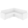 Monaco Resin Patio Sectional 5 piece Brown with Cushion - White