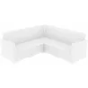 Monaco Resin Patio Sectional 5 piece Brown with Cushion - White - Monaco Resin Patio Sectional 5 piece Brown with Cushion - White