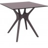 Ibiza Square Table 31 inch brown - Angled