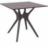 Ibiza Square Table 31 inch brown - Angled - Ibiza Square Table 31 inch brown - Angled