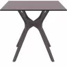 Ibiza Square Table 31 inch brown - Front - Ibiza Square Table 31 inch brown - Front