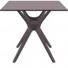 Ibiza Square Table 31 inch brown - Front