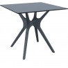 Ibiza Square Table 31 inch Dark Grey - Angled