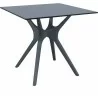 Ibiza Square Table 31 inch Dark Grey - Angled - Ibiza Square Table 31 inch Dark Grey - Angled