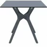 Ibiza Square Table 31 inch Dark Grey - Front - Ibiza Square Table 31 inch Dark Grey - Front
