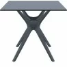 Ibiza Square Table 31 inch Dark Grey - Front - Ibiza Square Table 31 inch Dark Grey - Front