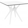 Ibiza Square Table 31 inch White - ANgled