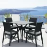Compamia Ibiza 5-Piece Outdoor Dining Set - DARK GRAY - Compamia Ibiza 5-Piece Outdoor Dining Set - DARK GRAY