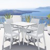 Compamia Ibiza 5-Piece Outdoor Dining Set - WHITE