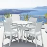 Compamia Ibiza 5-Piece Outdoor Dining Set - WHITE - Compamia Ibiza 5-Piece Outdoor Dining Set - WHITE