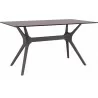 Ibiza Rectangle Table 55 inch Brown - Angled - Ibiza Rectangle Table 55 inch Brown - Angled