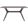 Ibiza Rectangle Table 55 inch Brown - Front