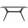 Ibiza Rectangle Table 55 inch Brown - Front - Ibiza Rectangle Table 55 inch Brown - Front