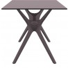 Ibiza Rectangle Table 55 inch Brown - Side